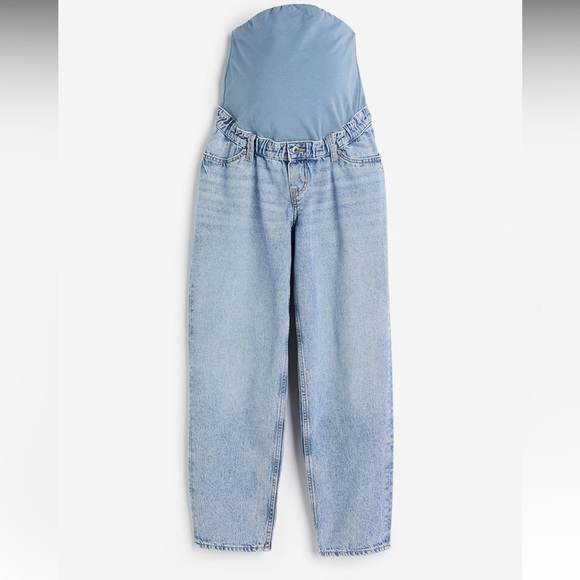 H&M Mama Over the Belly Mom Loose Ankle Jeans High Rib XS - Picture 1 of 6